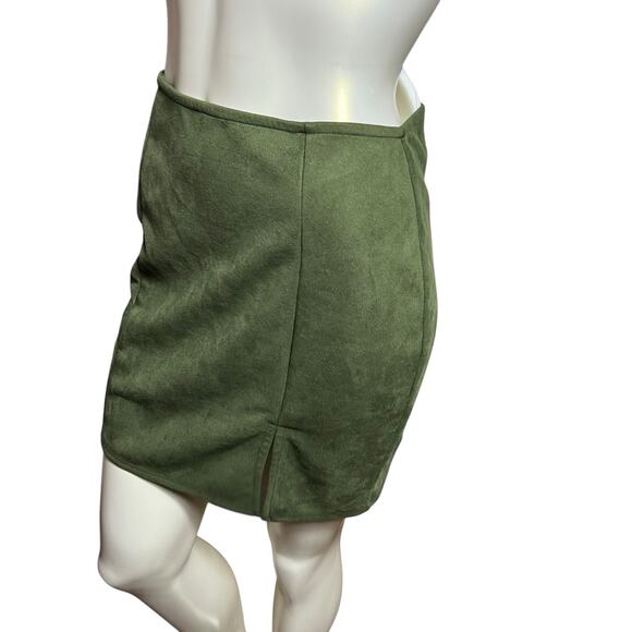 Windsor Green Suede-Like High-Waisted Skirt - Size L - Picture 8 of 10